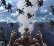 thunder spears against the armored titan